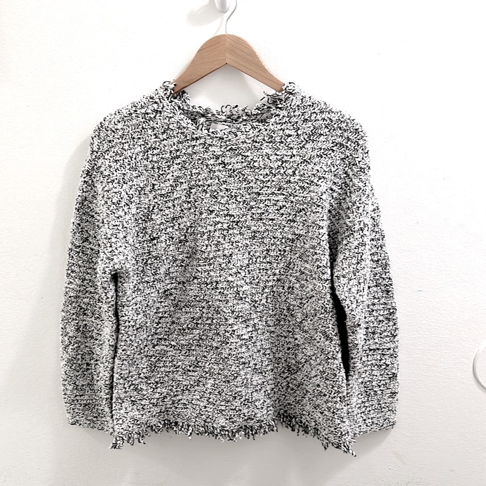 Nic + Zoe Women’s Mixed Fringed Sweater Size Medium